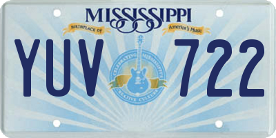 MS license plate YUV722