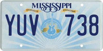 MS license plate YUV738