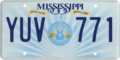 MS license plate YUV771