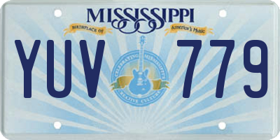 MS license plate YUV779