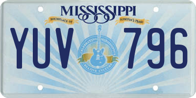 MS license plate YUV796