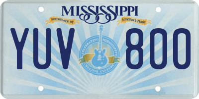 MS license plate YUV800