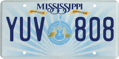 MS license plate YUV808