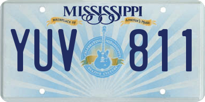 MS license plate YUV811