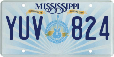 MS license plate YUV824