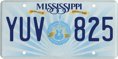 MS license plate YUV825