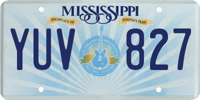 MS license plate YUV827