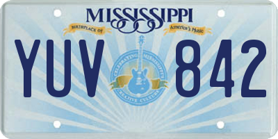 MS license plate YUV842