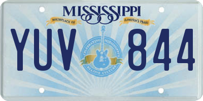 MS license plate YUV844