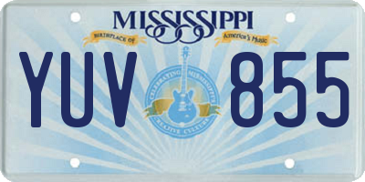 MS license plate YUV855