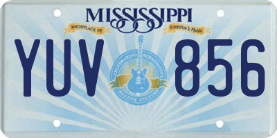 MS license plate YUV856