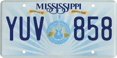 MS license plate YUV858