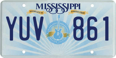 MS license plate YUV861