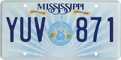 MS license plate YUV871