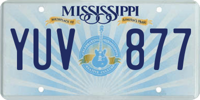 MS license plate YUV877