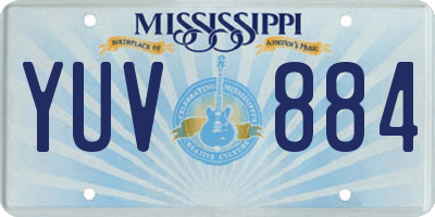 MS license plate YUV884