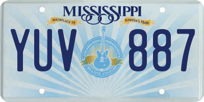 MS license plate YUV887