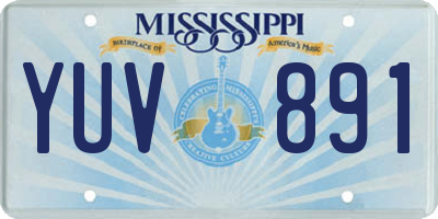 MS license plate YUV891