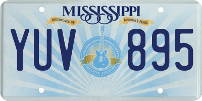 MS license plate YUV895
