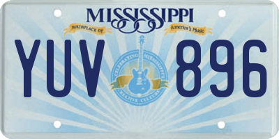 MS license plate YUV896