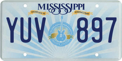 MS license plate YUV897
