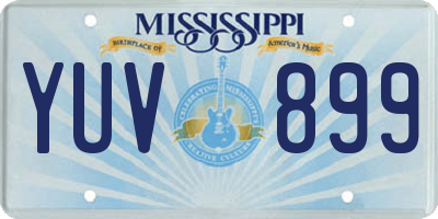 MS license plate YUV899