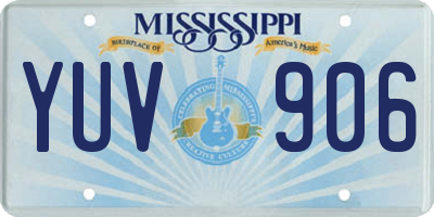 MS license plate YUV906