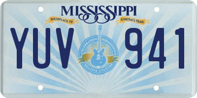 MS license plate YUV941