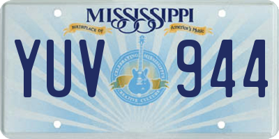 MS license plate YUV944