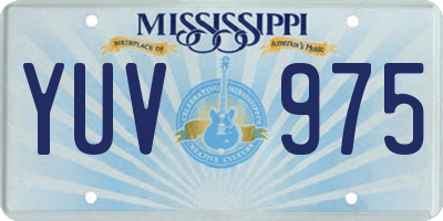 MS license plate YUV975
