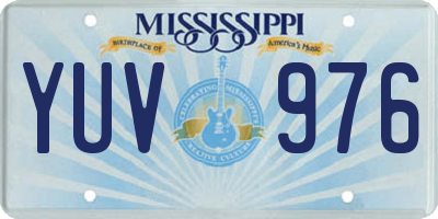 MS license plate YUV976