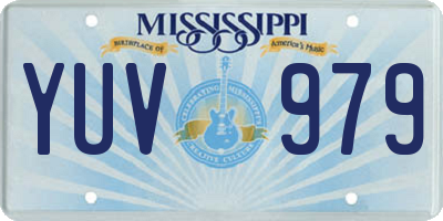 MS license plate YUV979