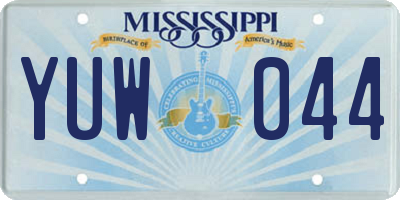 MS license plate YUW044