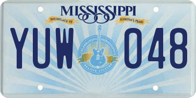 MS license plate YUW048