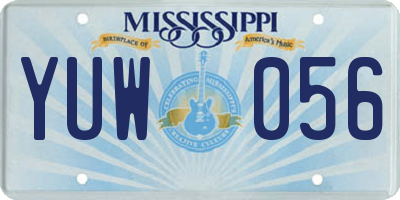 MS license plate YUW056