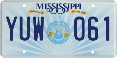 MS license plate YUW061