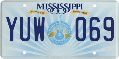 MS license plate YUW069