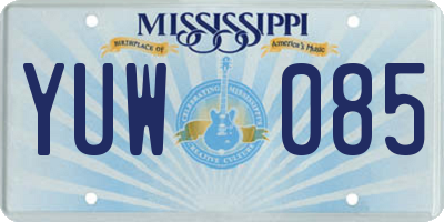 MS license plate YUW085