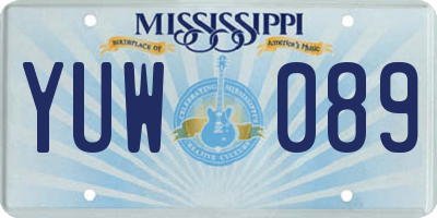 MS license plate YUW089