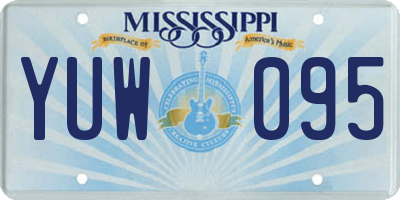 MS license plate YUW095