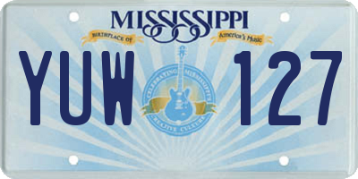 MS license plate YUW127