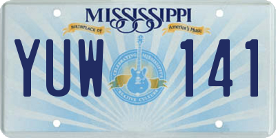 MS license plate YUW141