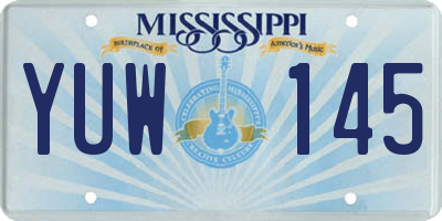 MS license plate YUW145
