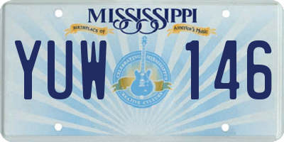 MS license plate YUW146