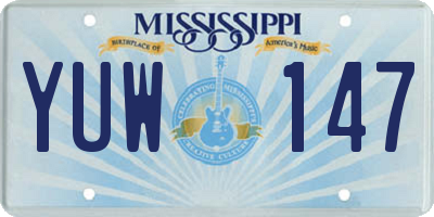 MS license plate YUW147