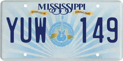 MS license plate YUW149