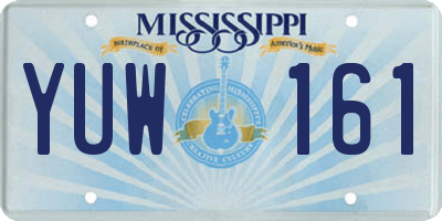 MS license plate YUW161