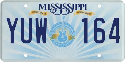 MS license plate YUW164