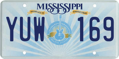MS license plate YUW169