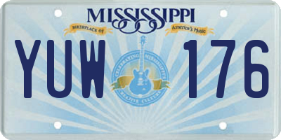 MS license plate YUW176